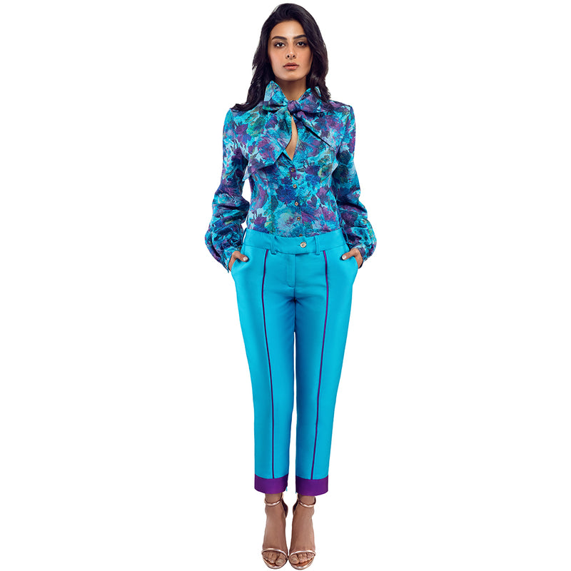 Flowerbomb Blouse- Fiore Turchese